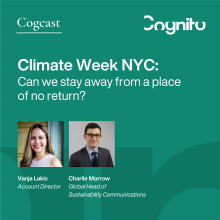 Climate Week NYC: Can we stay away from a place of no return? 